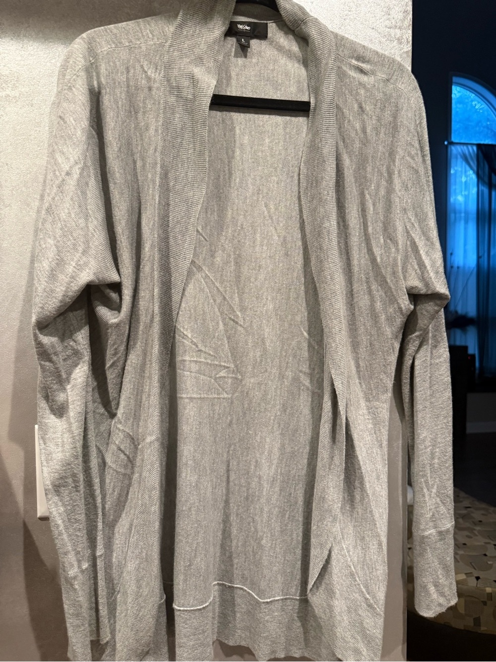 Moschino Gray Knit Open Cardigan
